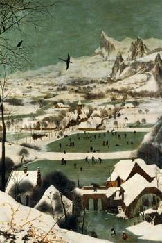 Paperback Art Journal: Pieter Bruegel the Elder - Hunters in the Snow (Winter) - Art Cover College Ruled Notebook 110 Pages Book