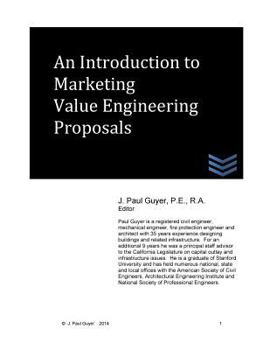 Paperback An Introduction to Marketing Value Engineering Proposals Book