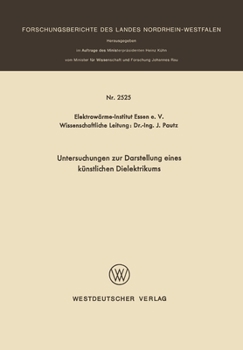 Paperback Untersuchungen zur Darstellung eines künstlichen Dielektrikums [German] Book