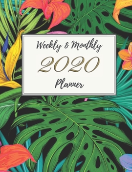 Paperback 2020 Weekly & Monthly Planner: Simple and Minimalistic Nature Positive Calendar with Inspirational and Motivational Quotes for Women Book