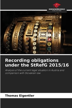 Paperback Recording obligations under the StRefG 2015/16 Book
