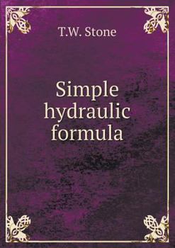 Paperback Simple hydraulic formula Book