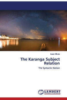 Paperback The Karanga Subject Relation Book