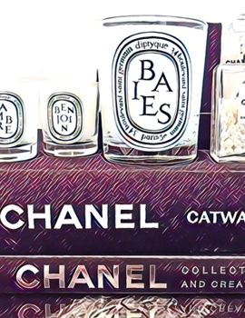 Paperback Chanel Catwalk, Diptyque Candle, Glass Vanity Hand Sketch: BLANK composition notebook 8.5 x 11, 118 DOT GRID PAGES (luxury pop art) Book