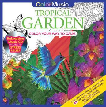 Hardcover Color with Music Tropical Garden Book