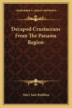 Paperback Decapod Crustaceans From The Panama Region Book