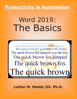 Paperback Word 2019: The Basics Book