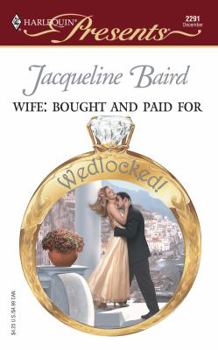 Mass Market Paperback Wife: Bought and Paid for Book
