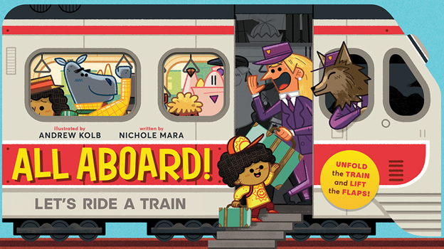 Board book All Aboard! (an Abrams Extend-A-Book): Let's Ride a Train Book