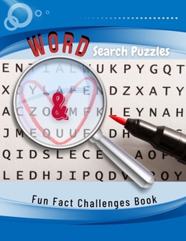 Paperback Word Search Puzzles & Fun Fact Challenges Book: Word Finder Games Books Search Missing Letter, Alphabet Puzzle Learning Resources Fill In Puzzle Books Book