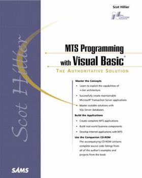 Paperback MTS Programming with Visual Basic [With Contains Tools from 3rd Party Vendors] Book
