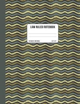 Paperback Law Ruled Notebook: College Ruled Composition Book with Wide Margin (3" from the left edge of the paper) Soft Cover Letter Size 8.5" x 11" Book