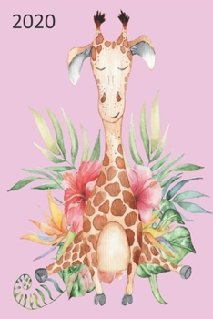 Paperback 2020: Giraffe Diary, Planner, Organiser - Week Per View - Lovely Gift Book