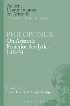 Paperback Philoponus: On Aristotle Posterior Analytics 1.19-34 Book