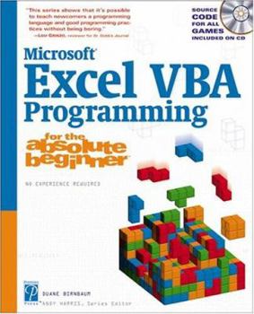 Paperback Microsoft Excel VBA Programming for the Absolute Beginner Book