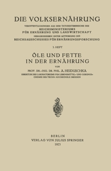 Paperback Öle und Fette in der Ernährung [German] Book