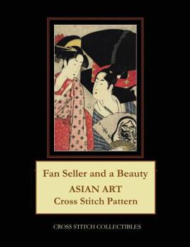 Fan Seller and a Beauty: Asian Art Cross Stitch Pattern