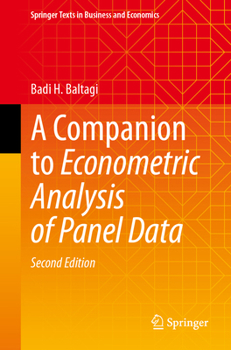 Paperback A Companion to Econometric Analysis of Panel Data Book