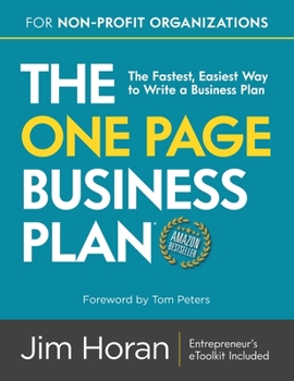 Paperback The One Page Business Plan for Non-Profit Organizations: The Fastest, Easiest Way to Write a Business Plan Book