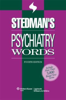 Paperback Stedman's Psychiatry Words Book