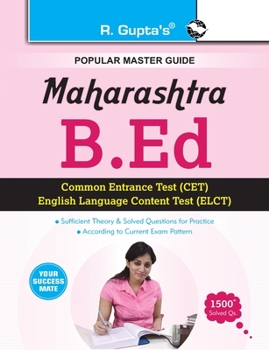 Paperback Maharashtra B.Ed. (CET & ELCT) Exam Guide Book