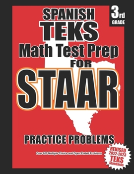 Paperback Spanish TEKS 3rd Grade Math Test Prep for STAAR Book
