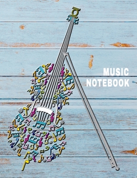 Paperback Music Notebook: Blank Sheet Music Composition and Notation Manuscript /Staff Paper/Music Composing / Songwriting/Piano/Guitar/Violin/K Book