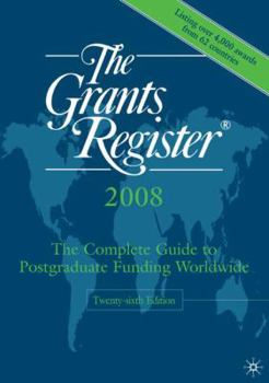 Hardcover The Grants Register 2008 Book