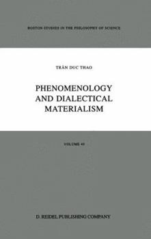 Paperback Phenomenology and Dialectical Materialism Book