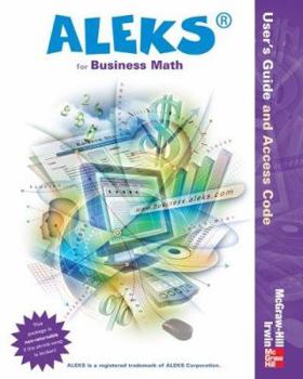 Paperback Aleks Bus Math Access Card and User's Guide - 1 Sem Standalone [With Access Code] Book