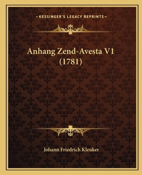 Paperback Anhang Zend-Avesta V1 (1781) [German] Book