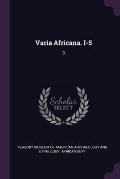 Paperback Varia Africana. I-5: 3 Book