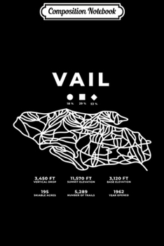 Paperback Composition Notebook: Vail Ski Snowboard Skiing Colorado Skier Journal/Notebook Blank Lined Ruled 6x9 100 Pages Book