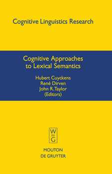 Hardcover Cognitive Approaches to Lexical Semantics Book