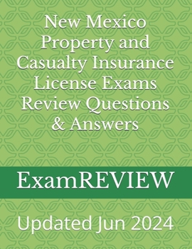 Paperback New Mexico Property and Casualty Insurance License Exams Review Questions & Answers Book