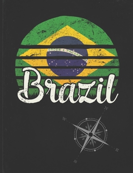 Brazil: Brazilian Vintage Flag Personalized Retro Gift Idea for Coworker Friend or Boss  2020 Calendar Daily Weekly Monthly Planner Organizer