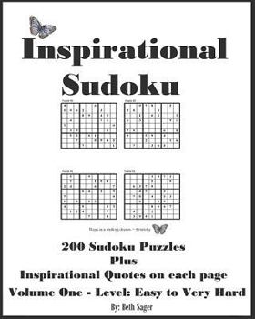 Paperback Inspirational Sudoku Puzzles: 200 Sudoku Puzzle Plus Inspirational Quotes Book