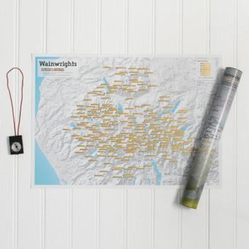 Map Wainwright Summits Collect and Scratch Print Book
