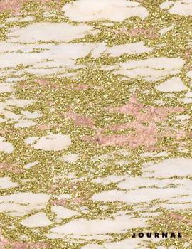 Paperback Journal: Rose Gold Flake Marble Notebook - Lined 80-Page - Perfect Bound Cover Book