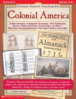 Paperback Primary Sources Teaching Kit: Colonial America Book