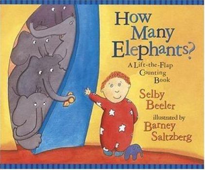 Hardcover How Many Elephants?: A Lift-The-Flap Counting Book