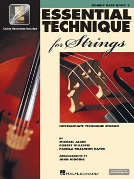 Paperback Essential Technique for Strings with Eei - Double Bass (Book/Online Audio) Book
