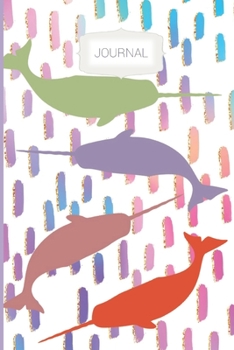 Paperback Journal: Colorful Narwhal Dot Grid Journal Gift Notebook, Dotted Grid Bullet Notebook, 6x9 Notebook Book