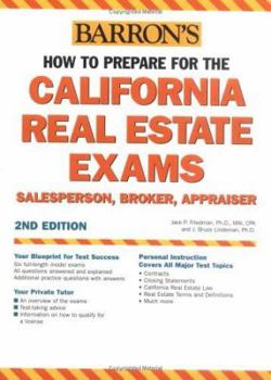 Paperback How to Prepare for the California Real Estate Exam: Salesperson, Broker, Appraiser Book