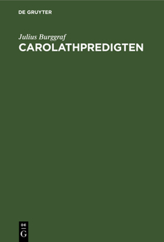 Hardcover Carolathpredigten [German] Book