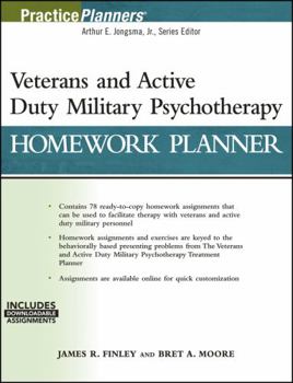 Paperback Veterans and Active Duty Military Psychotherapy Homework Planner, (with Download) Book