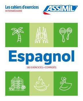 Paperback Spanish Exercise Book for Intermediate: Cahier Exercices Espagnol Intermediaire [French] Book