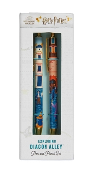 Paperback Harry Potter: Exploring Diagon Alley Pen and Pencil Set (Set of 2) Book