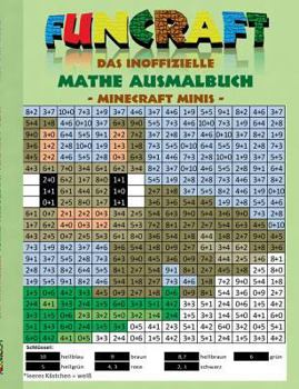 Funcraft - Das inoffizielle Mathe Ausmalbuch: Minecraft Minis (Cover Hase): Alter 6-10 Jahre. Ausmalen, lustig, lachen, witzig, niedlich, Baby Tiere,