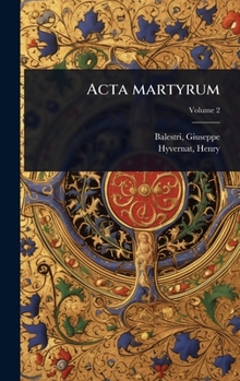 Hardcover Acta martyrum [Latin] Book